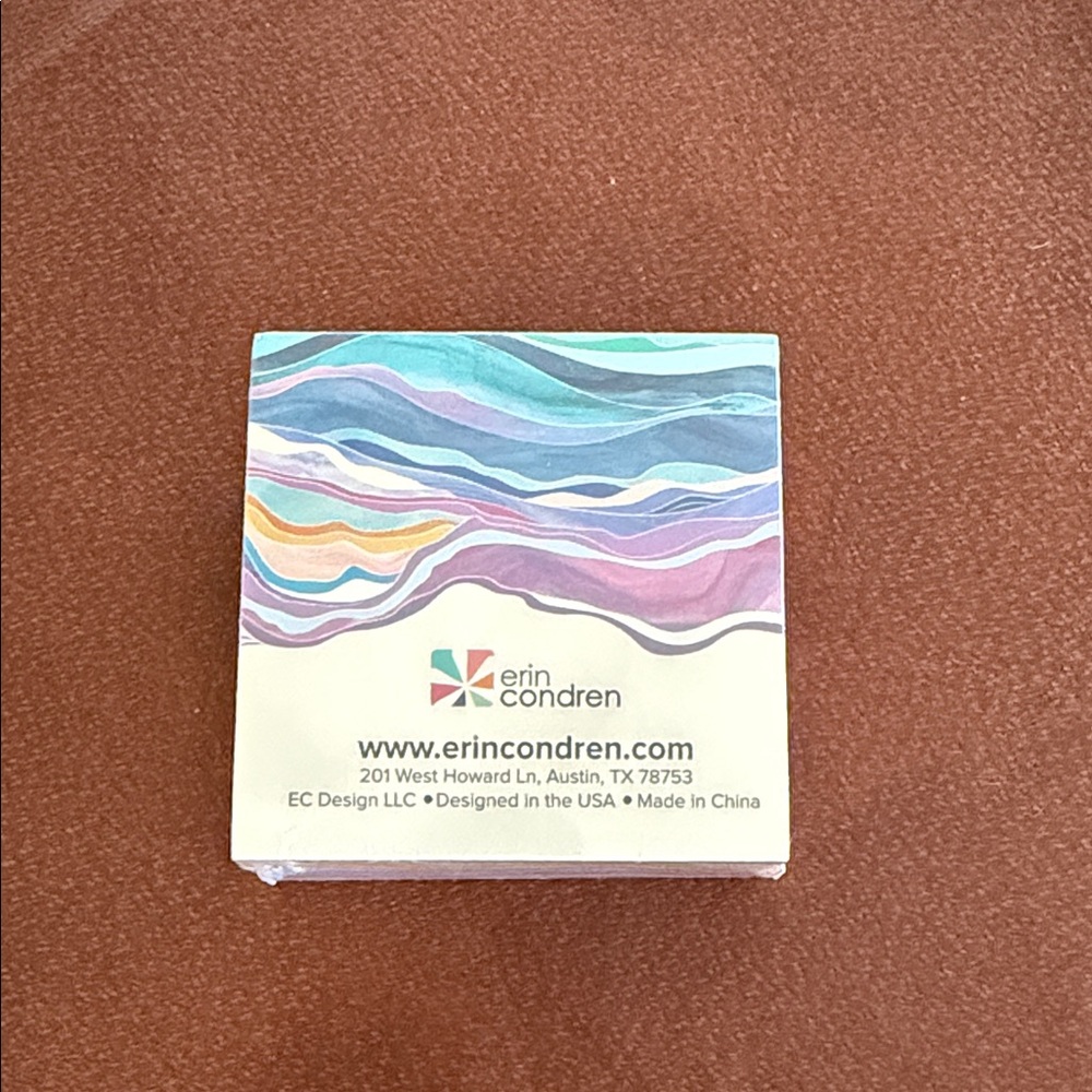 Erin Condren Pastel Wave Sticky Note Pad - Teal, Purple, Pink, Yellow